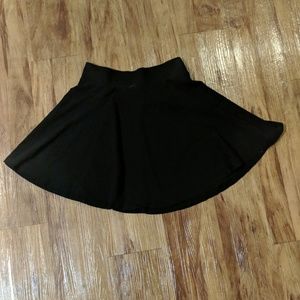 Black mini skirt